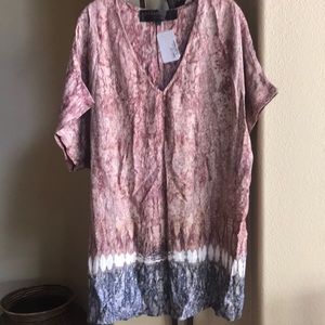 Leyendecker Oversized V-Neck Poncho Shirt